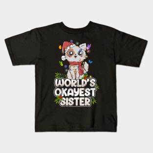 World's Okayest Sister Shirt Family Kids T-Shirt